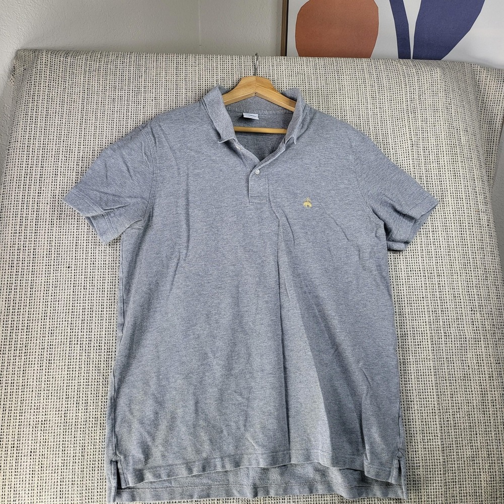 Brooks Brothers Polo Shirt Mens XL Slim Fit 1818 Pique Gold Sheep Embroidery‎